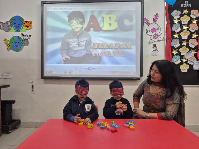 Blindfold Guess the Letter Activity